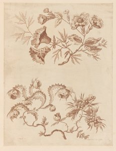 Brindilles de fleurs, de "Recueil de Différentes Fleurs de Fantaisie Dans le Goût Chinois" - Jean Baptiste Pillement