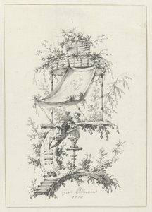 Composition ornementale de style chinoiserie (Deuxième Cahier de six Baraques Chinoises)