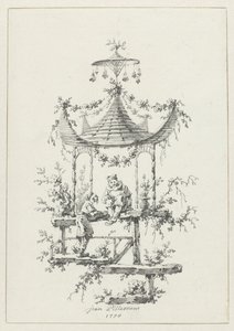Composition ornementale de style chinoiserie - Jean Baptiste Pillement
