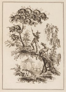 Planche 10, de "Suite de Douze Pêcheurs et Chasseurs" - Jean Baptiste Pillement