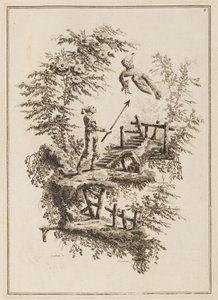 Planche 3, "Suite de douze pêcheurs et chasseurs" - Jean Baptiste Pillement