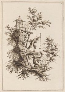 Planche 6, "Suite de douze Pêcheurs et Chasseurs" - Jean Baptiste Pillement