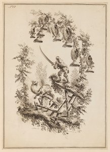 Planche 8, "Suite de douze pêcheurs et chasseurs" - Jean Baptiste Pillement