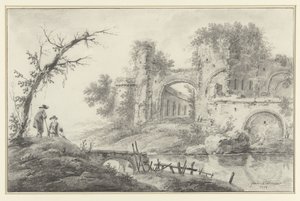 Ruine au bord d
