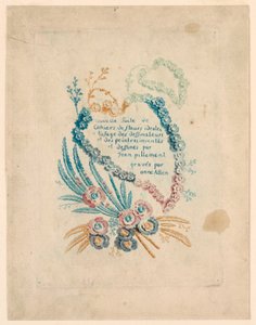 Page de titre pour "Nouvelle Suite de Cahiers de fleurs idéales" - Jean Baptiste Pillement