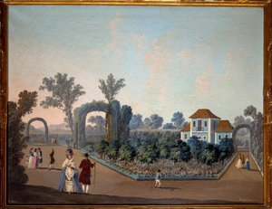 Vue des jardins de Benfica à Lisbonne en 1785 - Jean Baptiste Pillement