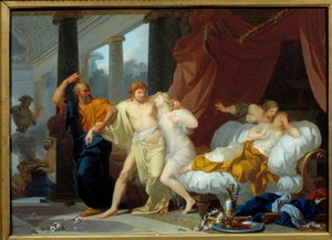 Socrate tirant Alcibiade du sein de la volupté
