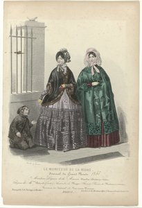 Le Moniteur de la Mode, 1845, No. 95 : Manteau & Caprice de la Maison - Jean Baptiste Reville