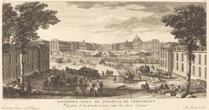 Vue prise de la grande avenue entre les deux Écuries - Jean Baptiste Rigaud