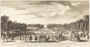 Vue du Bassin de Latone prise du bord de la terrasse du château