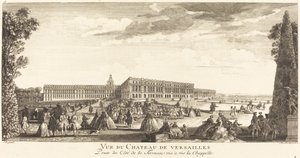 Vue du Château de Versailles prise du côté de la terrasse vis-à-vis la chapelle - Jean Baptiste Rigaud