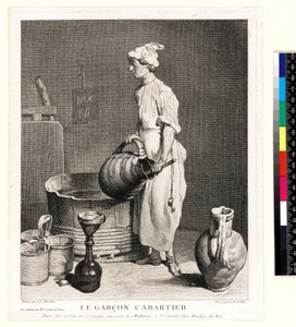 Le Garçon Cabaretier, gravé par Charles Nicolas Cochin I (1688-1754) 1750 (eau-forte et gravure) - Jean Baptiste Simeon (after) Chardin