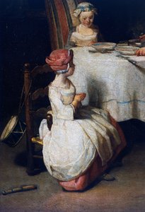 Le Bénédicité, c.1740 (détail) - Jean Baptiste Simeon Chardin