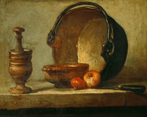 Nature morte avec chaudron en cuivre, 1732 - Jean Baptiste Simeon Chardin