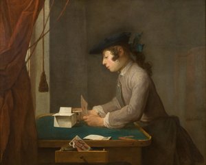 La Maison de cartes, 1735 - Jean Baptiste Simeon Chardin