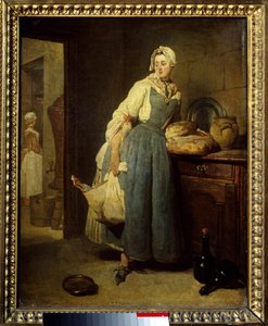 Le pourvoyeur. Peinture de Jean Baptiste Siméon Chardin (1699-1779) 18ème siècle - Jean Baptiste Simeon Chardin