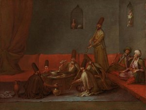 Derviches partageant un repas - Jean Baptiste Vanmour