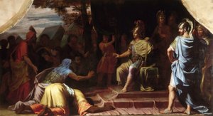 Alexandre le Grand recevant la nouvelle de la mort par immolation du gymnosophiste Calanus - Jean Baptiste de Champaigne