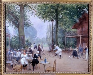 Chalet du cycle au Bois de Boulogne, vers 1900 - Jean Beraud