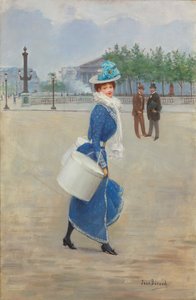 Sur la place de la Concorde - Jean Beraud