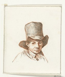 Tête de garçon avec un haut-de-forme - Jean Bernard