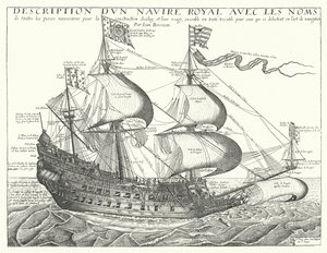 Navire de guerre français, vers 1657