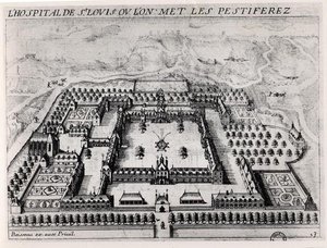 Hôpital Saint-Louis, début du XVIIe siècle (gravure) - Jean Boisseau