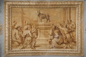 Faux relief doré, avec la chèvre placée sur l