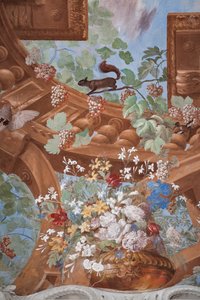 Sarments de vigne, raisins, fleurs et un écureuil (détail) - Jean Boulanger