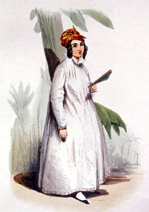 La créole, Antilles françaises, vers 1850 (gravure) - Jean Charles (1800 79) Pauquet