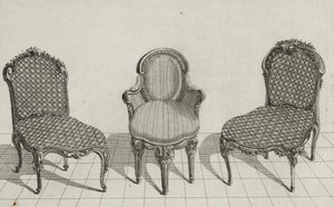 Chaise de Canne, Fauteuil en Cabriolet, Chaise de Canne, publié vers le milieu des années 1770