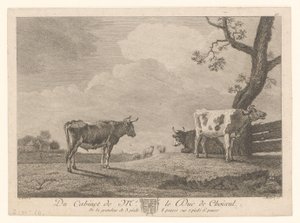 Trois vaches dans un pré - Jean Charles Baquoy