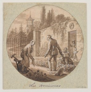 Conception pour une assiette en porcelaine peinte, Les Anémones pour le Service de la Culture des Fleurs - Jean Charles Develly