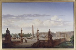 La place de la Concorde, vue de la terrasse du bord de l