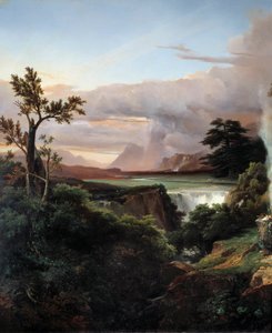 Paysage avec cascade - Jean Charles Joseph Rémond