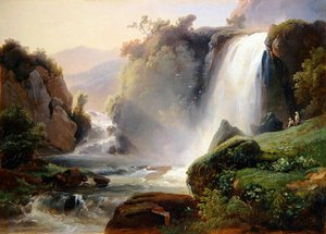 Les chutes de Tivoli, vers 1822-25