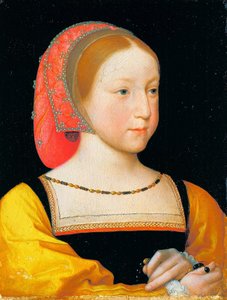French: Portrait de Charlotte de Valois Portrait of Charlotte of France - Jean Clouet