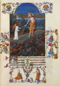Très Riches Heures du duc de Berry Folio 182, verso - La Résurrection de Jésus-Christ - Jean Colombe