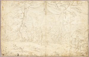 Sujet littéraire : Scène de banquet - Jean Cotelle the younger