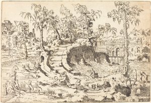 Putti jouant dans un paysage imaginaire - Jean Cousin the Younger