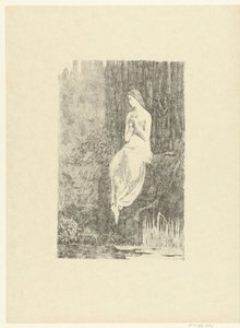 Femme à moitié nue assise au bord de l