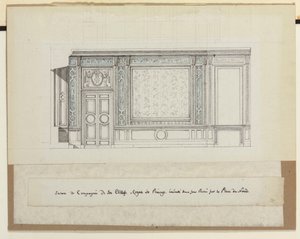 Conception pour des décorations murales pour le Salon de Compagnie - Jean Desmosthene (attr. to) Dugourc