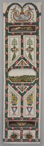 Verdures du Vatican, vers 1799 (soie tissée et fil métallique avec broderie) - Jean Desmosthene Dugourc