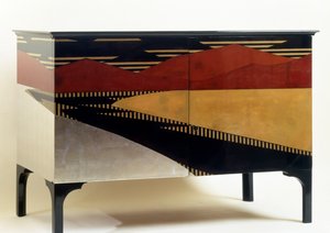Cabinet de style Art Déco laqué (commode vantaux)