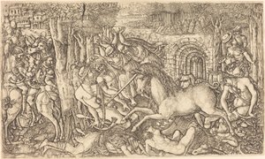 Un roi poursuivi par une licorne - Jean Duvet
