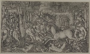 Un roi poursuivi par une licorne - Jean Duvet