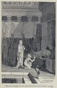 « Le riche et puissant seigneur était raide et impuissant dans tous ses membres » (gravure) - Jean Edouard Dargent