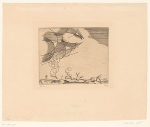 Paysage avec fumées - Jean Emile Laboureur (signed by artist)