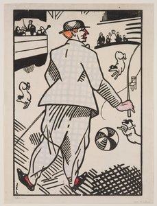 Clown avec chiens (Le Clown aux Chiens) - Jean Emile Laboureur