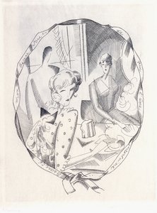 Illustration de deux coquettes et d